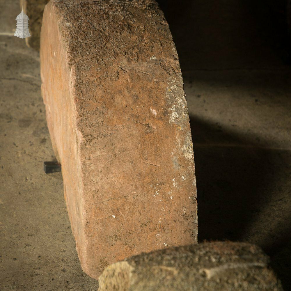 photo buy Batch Of 8 Antique Half Round Sandstone Millstones
