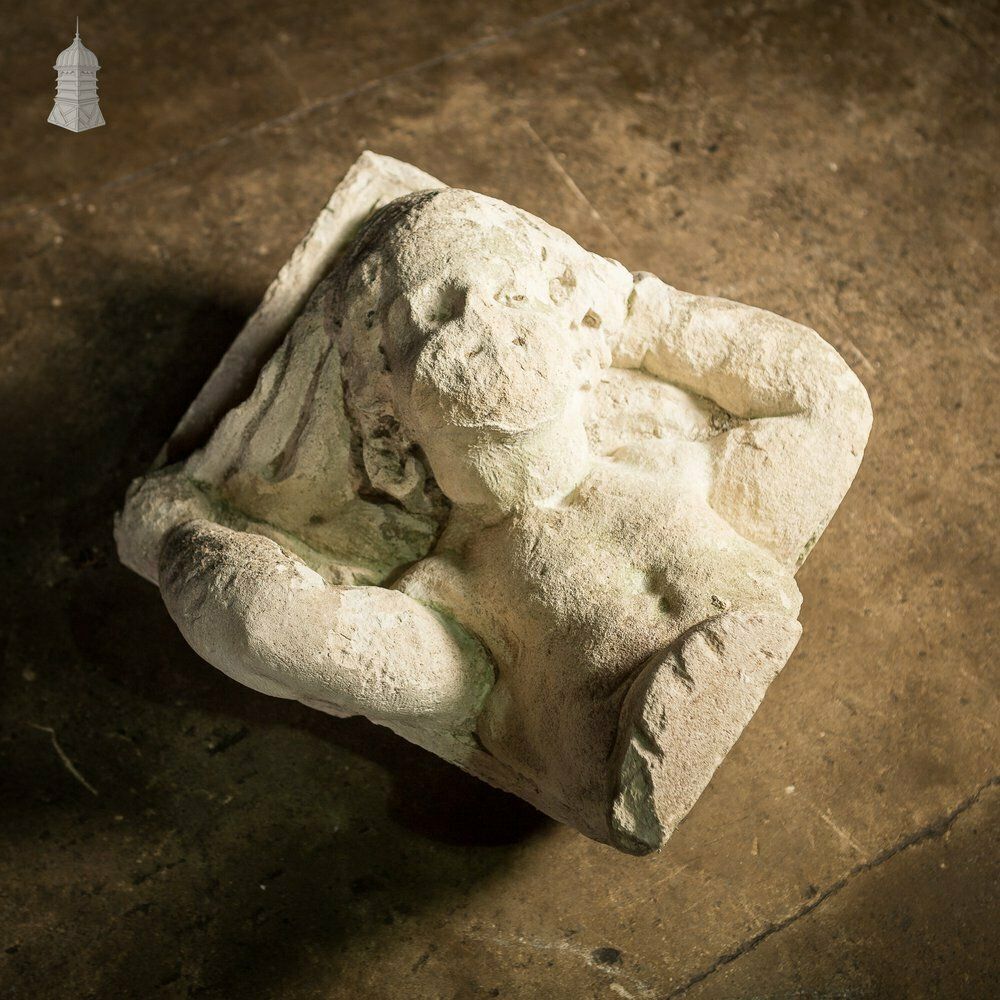 Garden Decor Architectural 17th C Stone Cherub photo