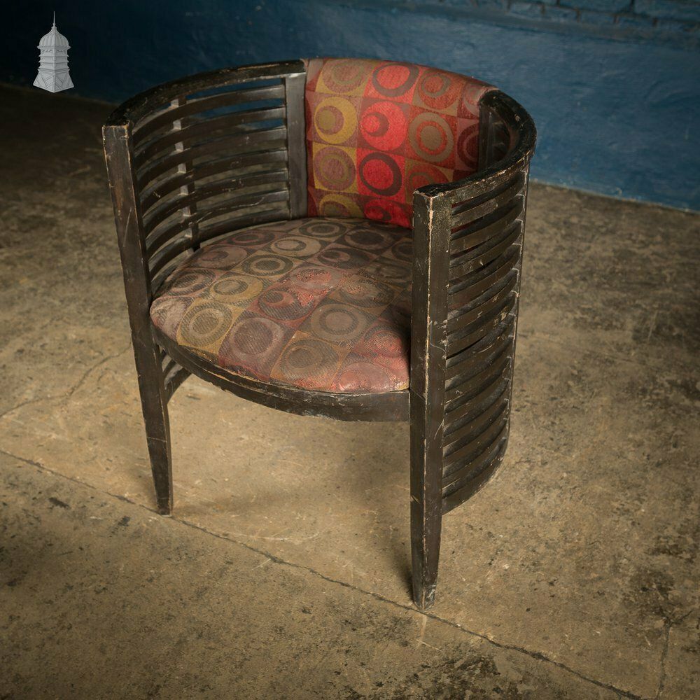 Art Deco Ebonised Tub Chair From A Hotel In Bombay [No. 5]