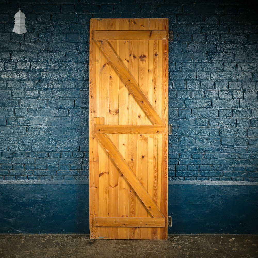 Stripped Pine Braced And Ledged Cottage Door photo furniture