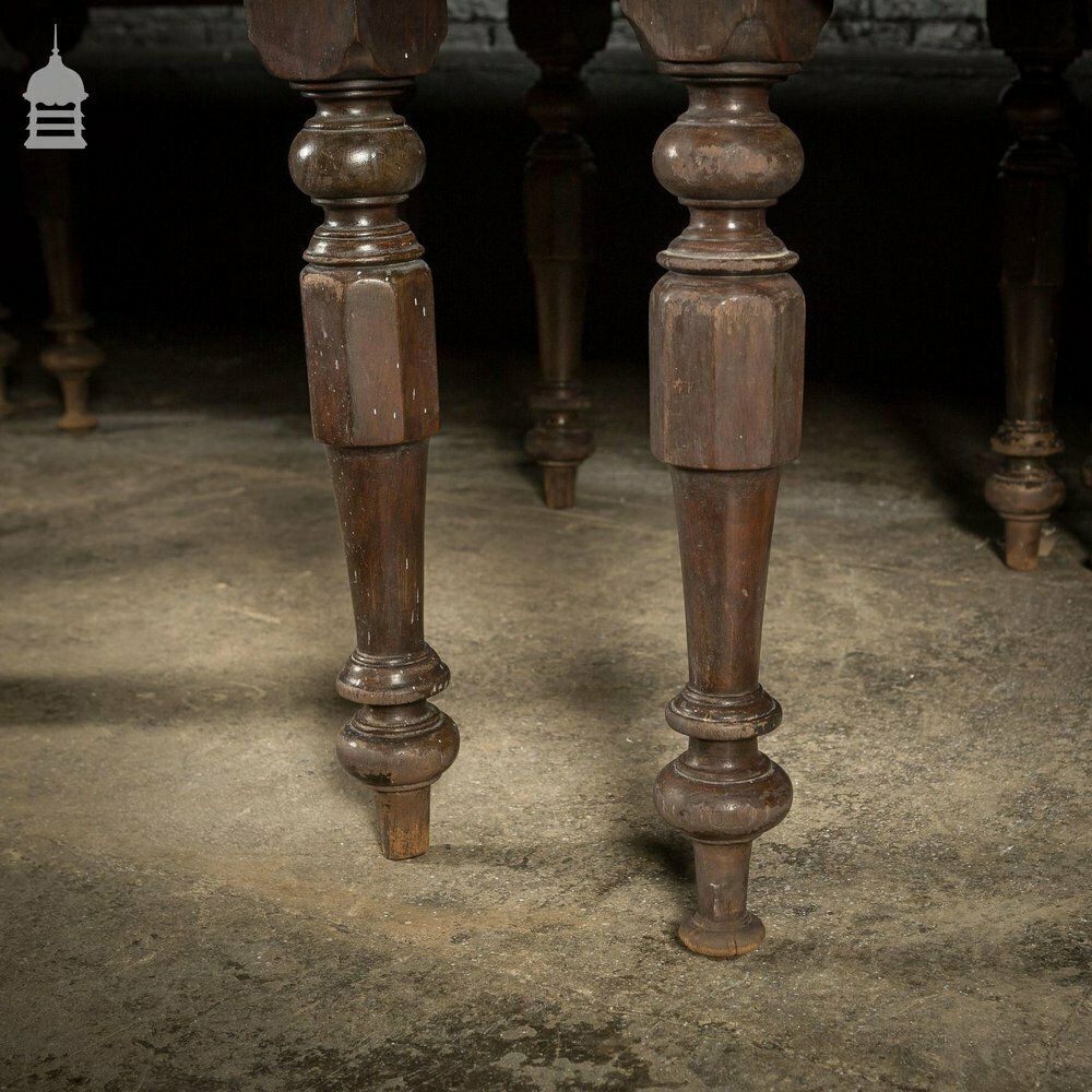 19th C Marble Topped Anglo Indian 7 Leaf Colonial Banqueting Table photo for sale