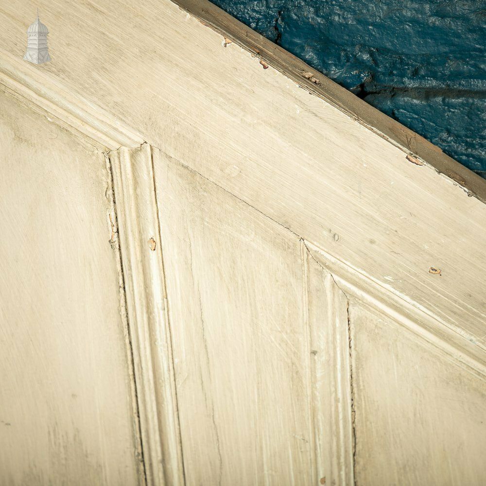 Pair Of Georgian Staircase Panels With Distressed White Painted Finish Panelling photo vinterior