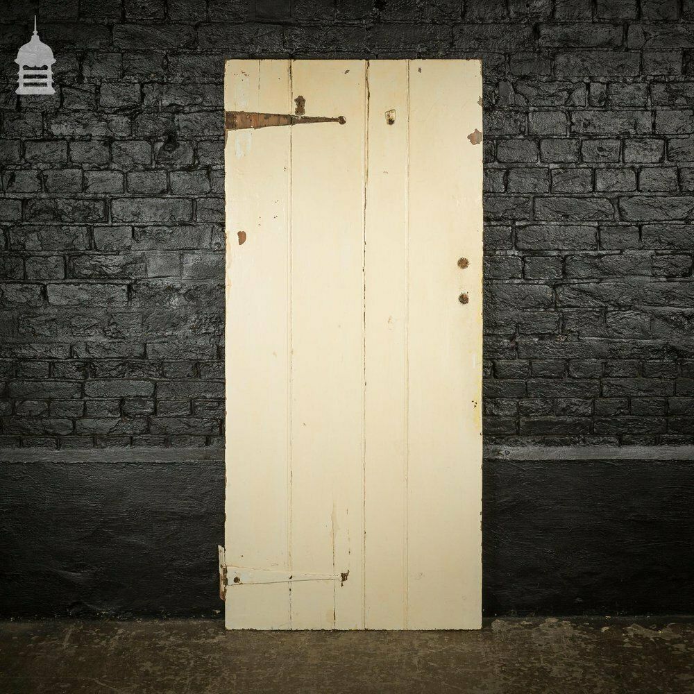 17th C White Pained Pine Ledged And Braced Cottage Door photo Home Fixtures