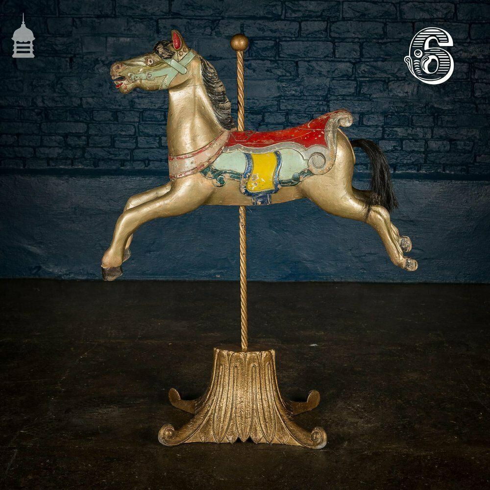 A Rare English 19th C Juvenile Carousel Galloper Horse By Anderson Of Bristol Circa 1890 No. 6 photo vintage