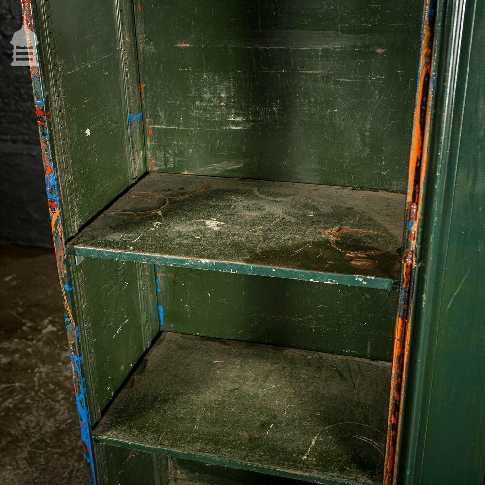 photo furniture 1940’s Metal Wwii Military Cabinet With Abstract Painted Finish No. 4