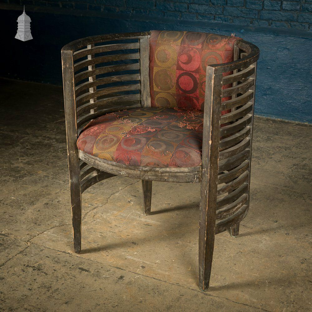 Art Deco Ebonised Tub Chair From A Hotel In Bombay [No. 4] photo furniture
