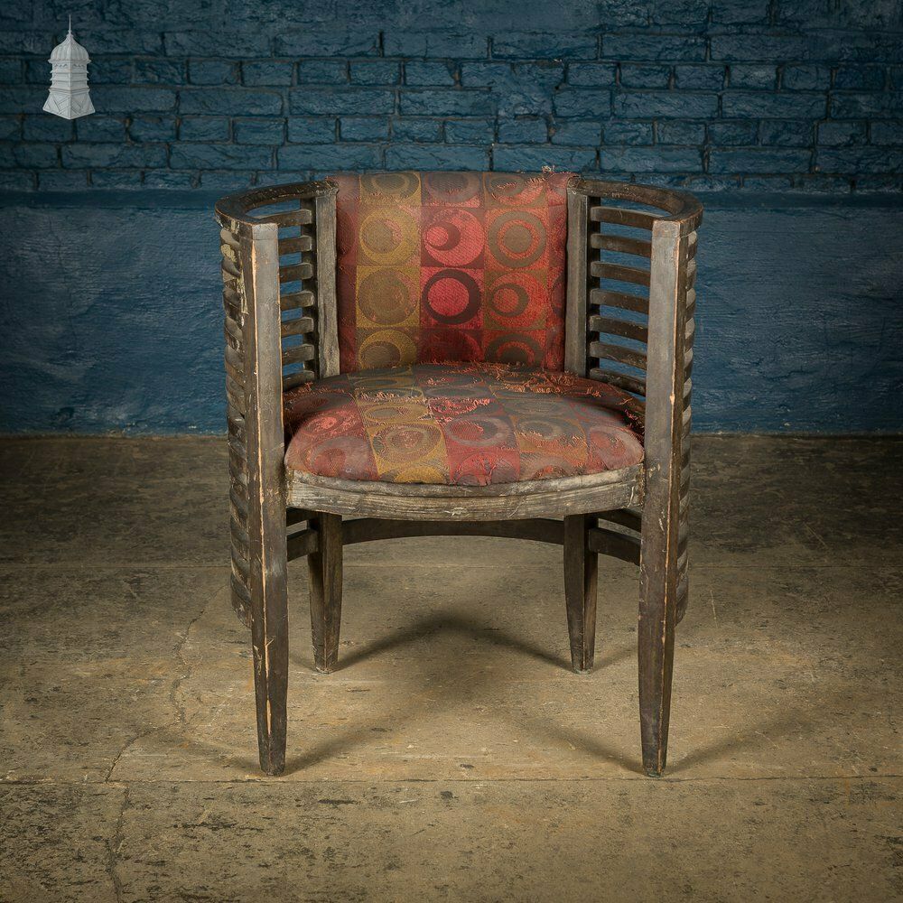 Art Deco Ebonised Tub Chair From A Hotel In Bombay [No. 4] photo for sale