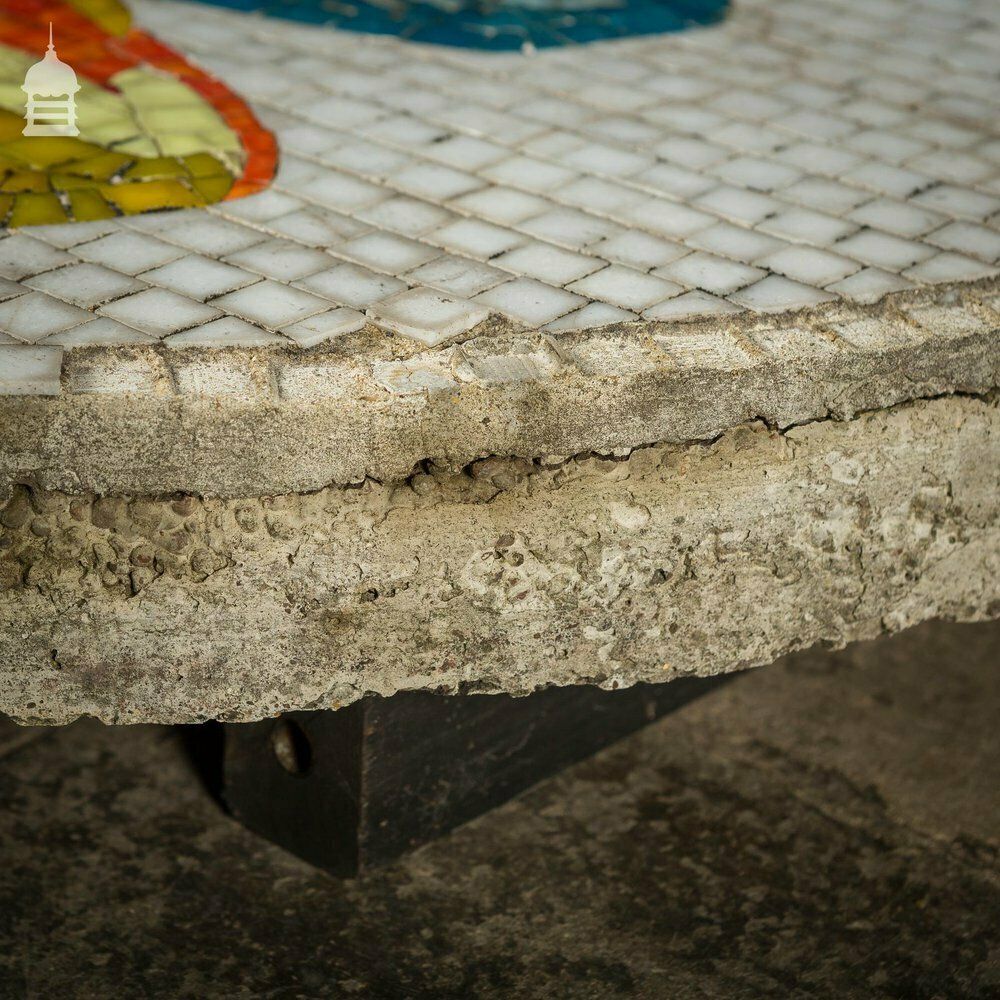 photo for sale Pair Of Circular Floor Mosaics With Colourful Joker Designs