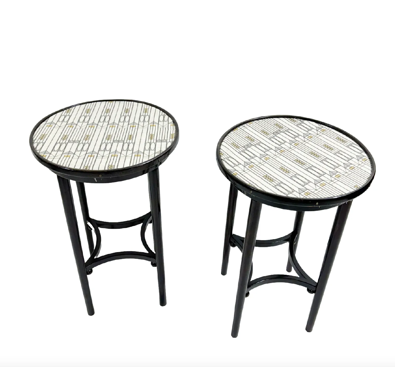 Pair Of Gueridons Thonet In The Style Of Josef Hoffmann