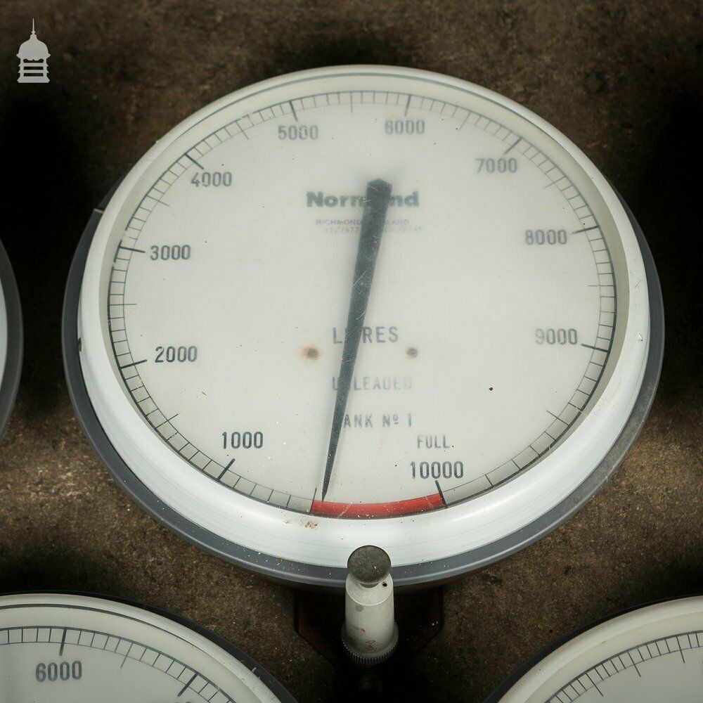 Vintage Set Of 5 Industrial Fuel Gauges photo 420.0