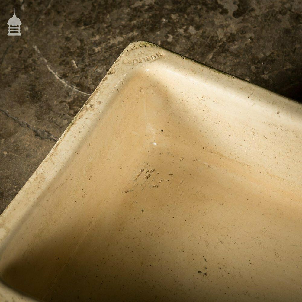Cane Glazed Trough Stamped Hurlford By Kilmarnock With Worn Finish photo vintage