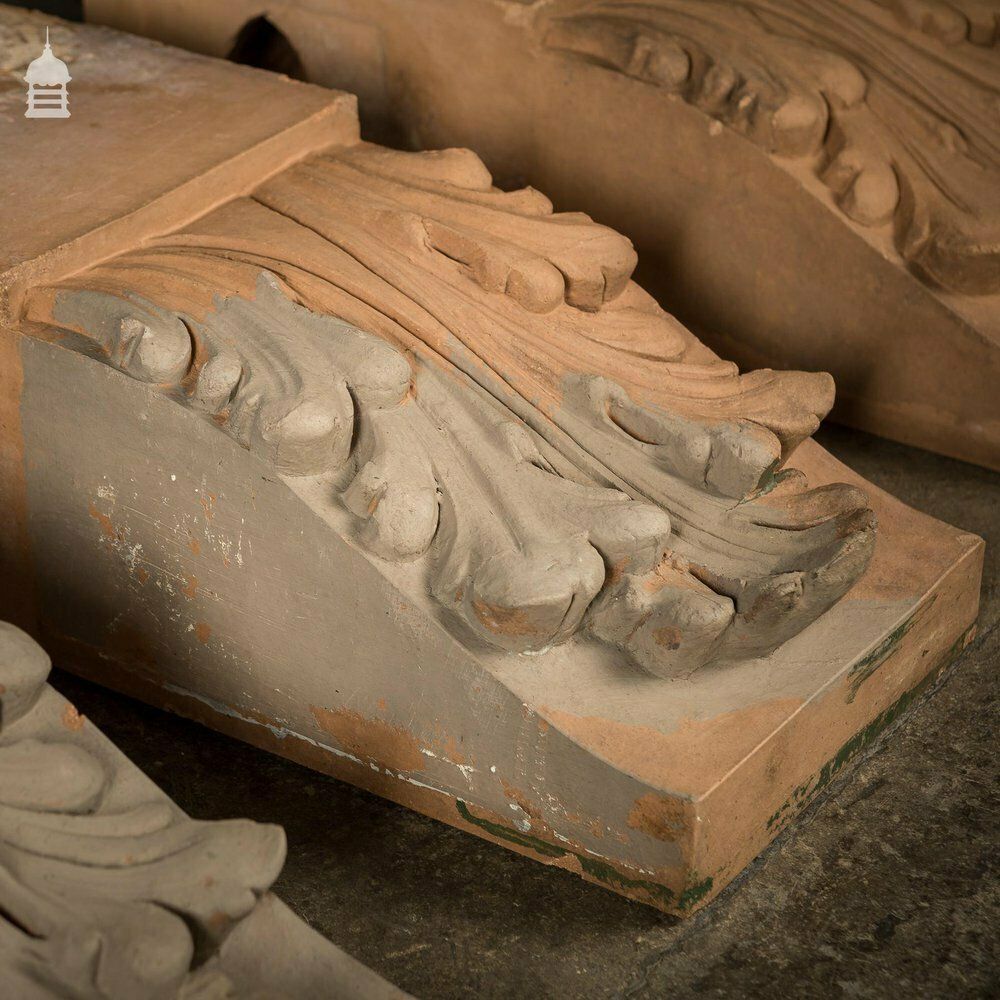 5640.0 19th C Collection Of 47 Architectural Corbel Elements With Acanthus Detail photo