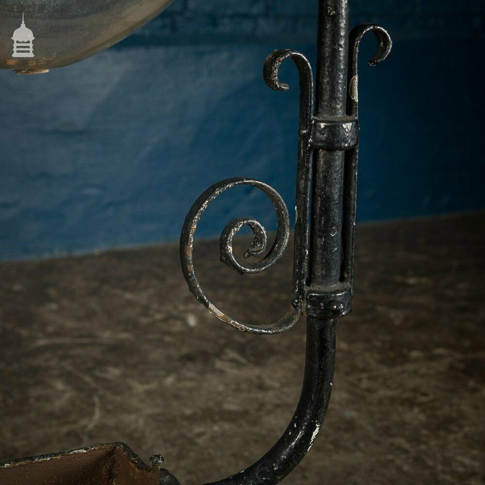 19th C Black Painted Copper Top Lampost Light Fitting photo 870.0