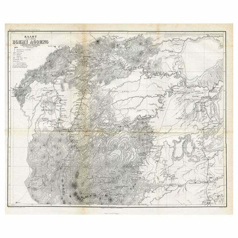 Antique Map Of The District Of Boemi Agoeng By Stemler, C.1875