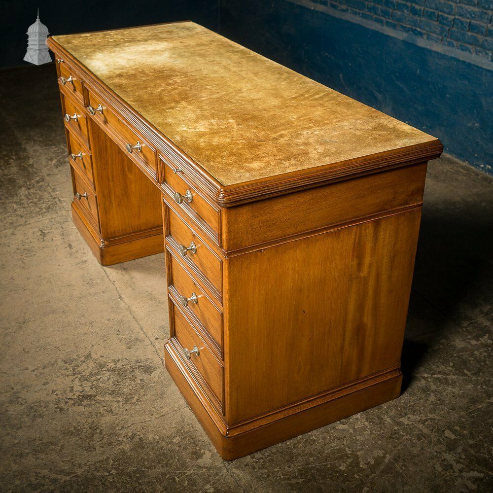 Prestigious Mahogany Queen Mary Maritime Dressing Desk From The Hms Medina By Warring & Gillows Circa 1910 photo vintage
