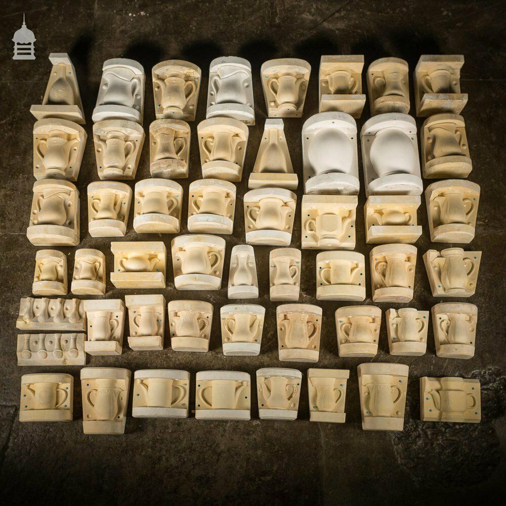 Batch Of 51 Vintage Teapot & Vase Pottery Moulds