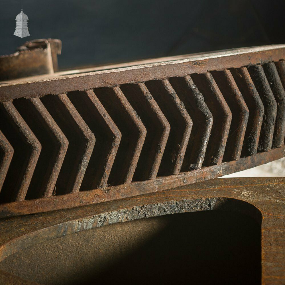photo buy Pair Of Huge Cast Iron Cog Gears – 2 Metres In Diameter