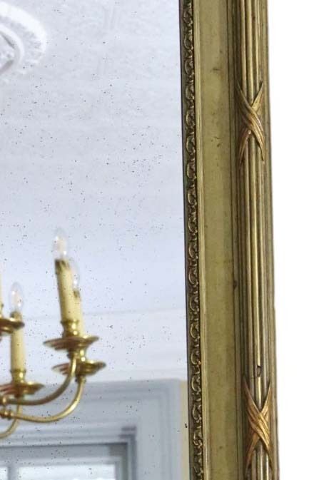 Antique Large Gilt Overmantle Wall Mirror C1900 Fine Quality photo Home Decor