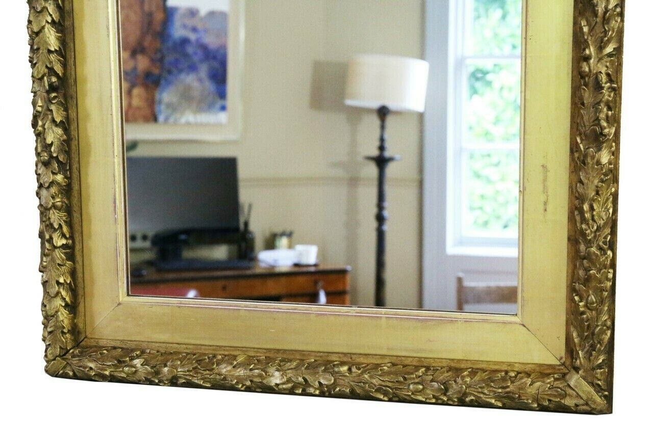 Antique 19th Century Large Fine Quality Gilt Overmantle Wall Mirror photo for sale