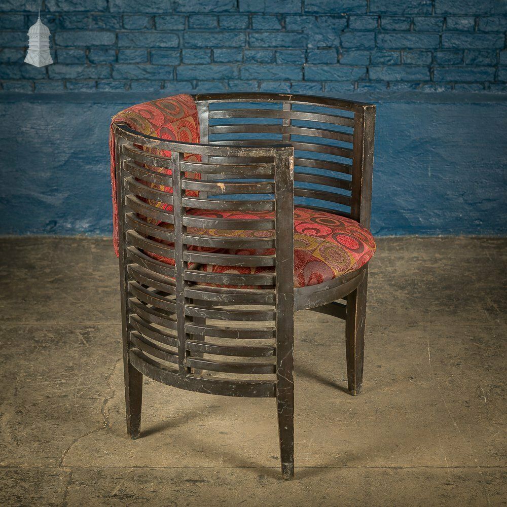 Art Deco Ebonised Tub Chairs From A Hotel In Bombay photo for sale
