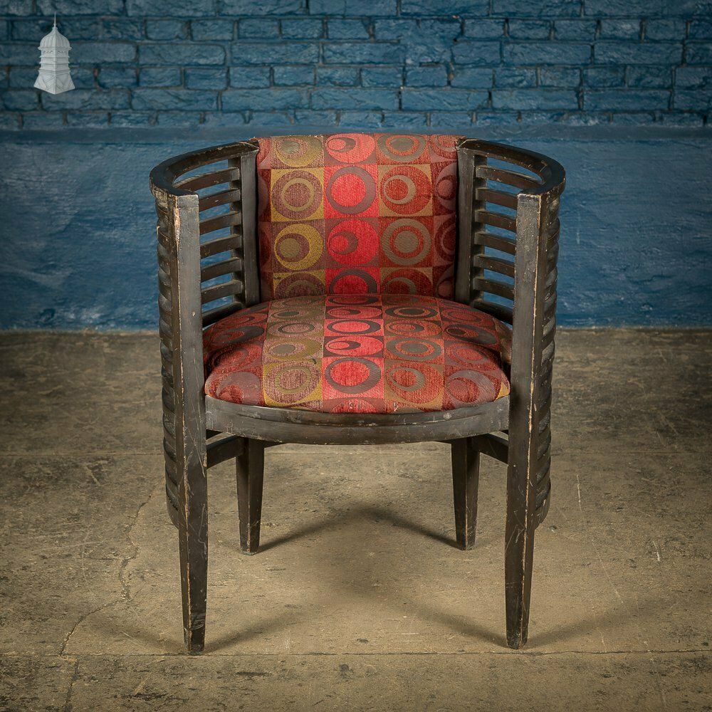 photo furniture Art Deco Ebonised Tub Chairs From A Hotel In Bombay