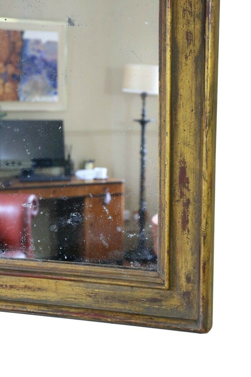 Antique 19th Century Fine Quality Large Gilt Overmantle Wall Mirror photo Home Decor