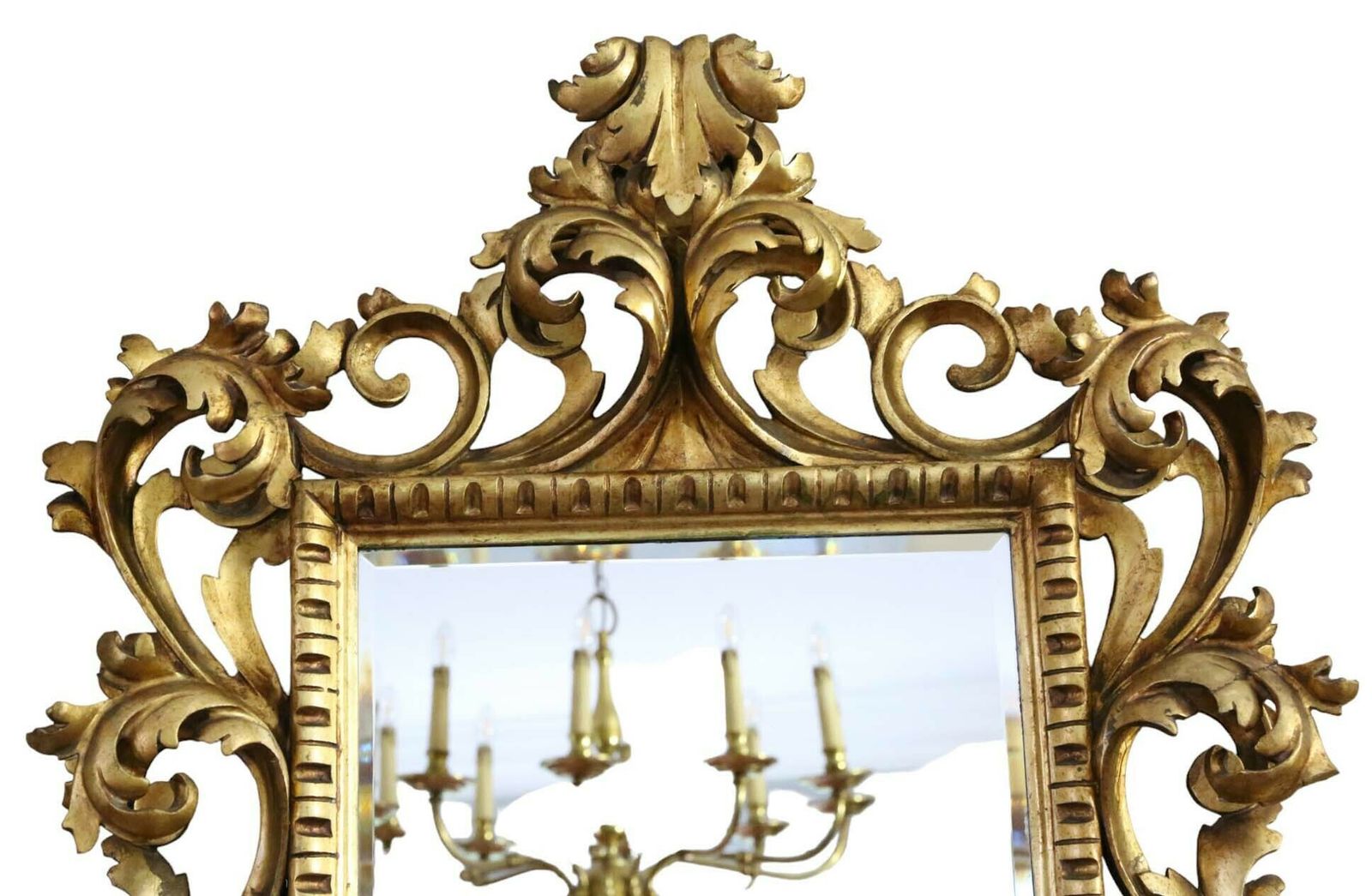 Antique Large Gilt Overmantle Wall Mirror 19th Century Fine Quality Florentine Style photo furniture