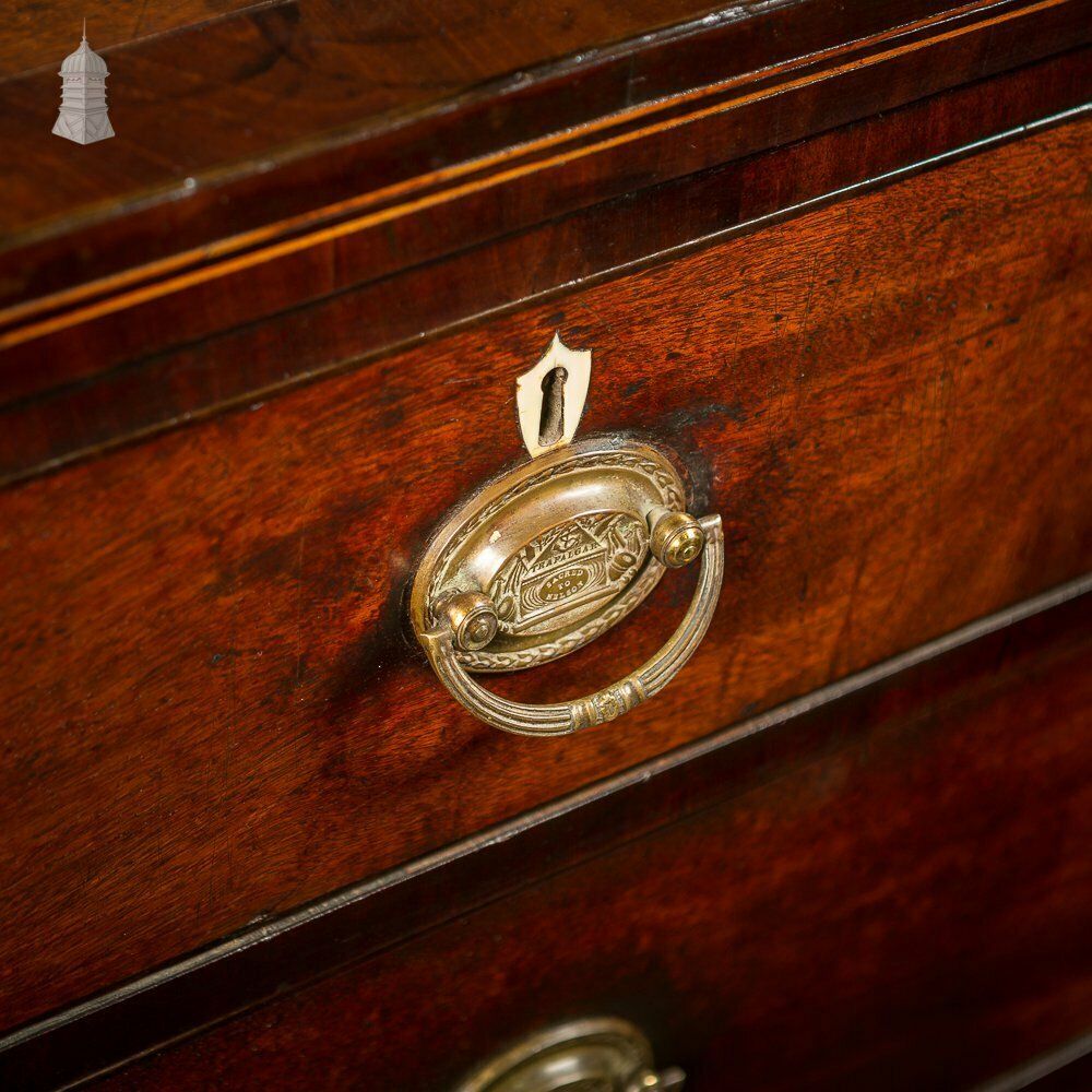Circa 1740 Mahogany Travelling Chest With Nelson Commemorative Handles photo buy