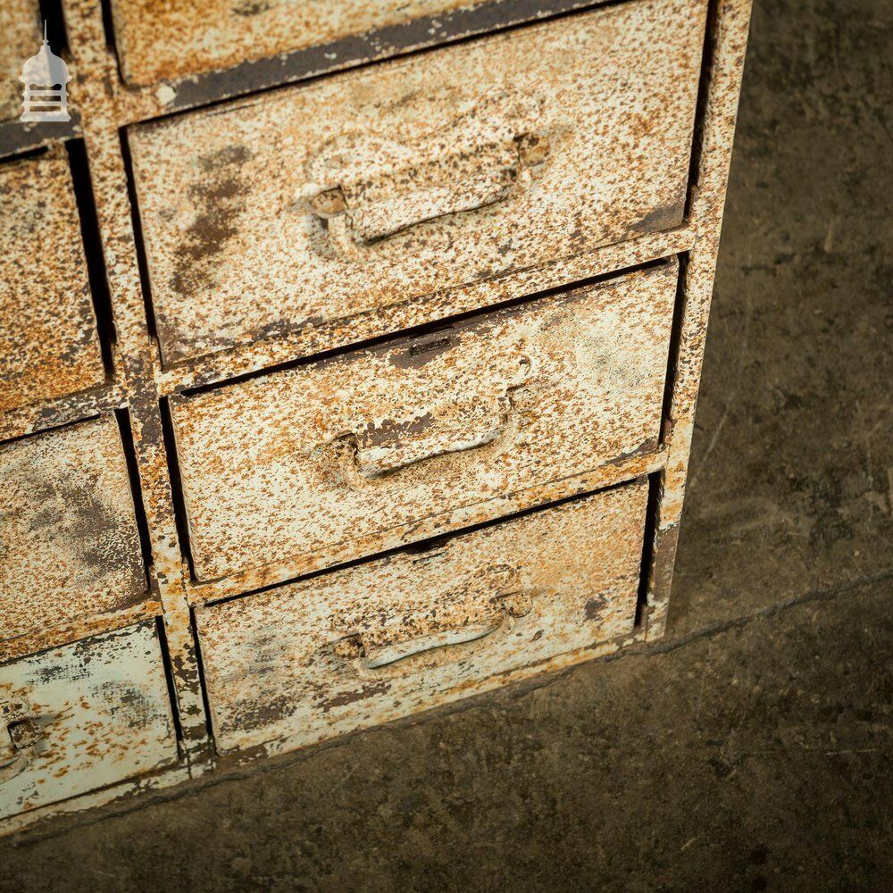 photo for sale Set Of Heavy Duty Industrial Machinists Drawers On Brass Runner Wheels