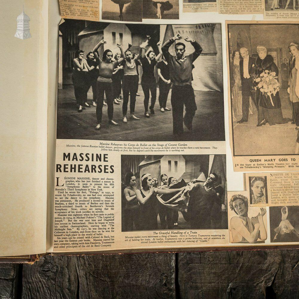 Ipswich Museum Portrait Book Containing 1940’s Newspaper Clippings And Ballet Programmes From Theatre Royal Norwich photo for sale