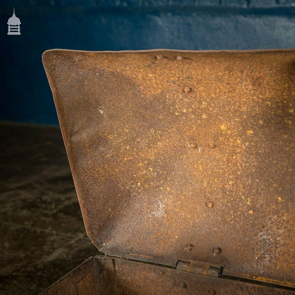 18th C Forged Dome Top Strongbox photo Furniture
