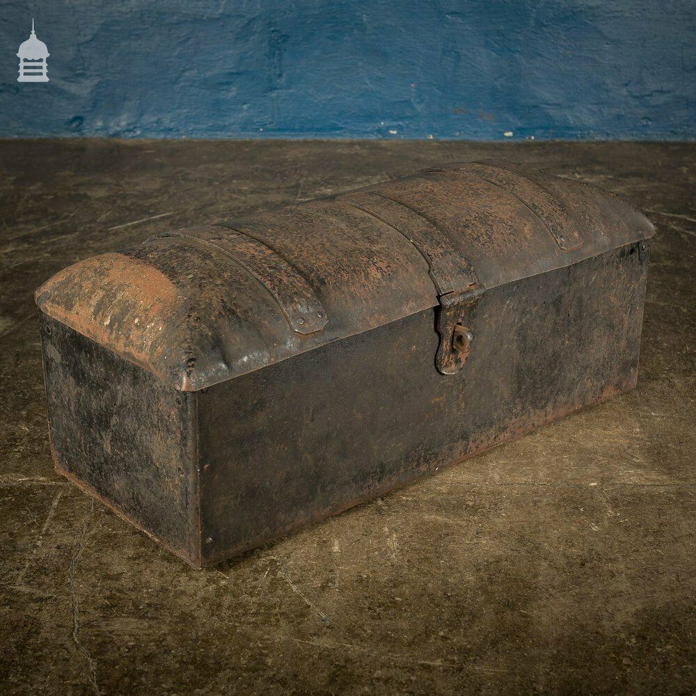 18th C Forged Dome Top Strongbox photo buy