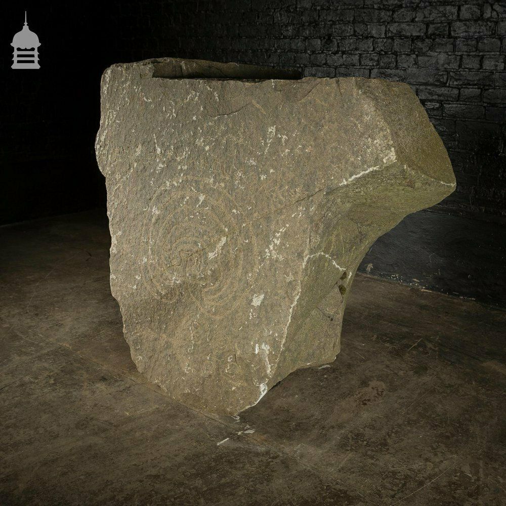 Large 2 Ton Granite Neolithic Carving Standing Stone Boulder photo for sale