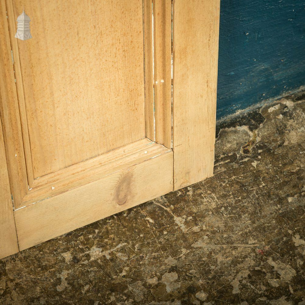 photo furniture Pair Of Small 19th C Stripped Pine Moulded Panel Cupboard Doors