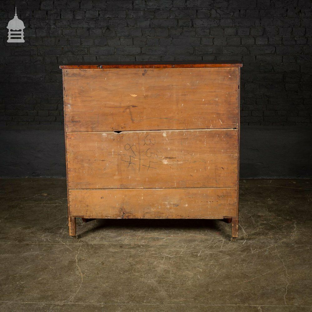 19th C Swedish Fruitwood Chest Of Drawers With Column Base And Brass Pulls photo buy