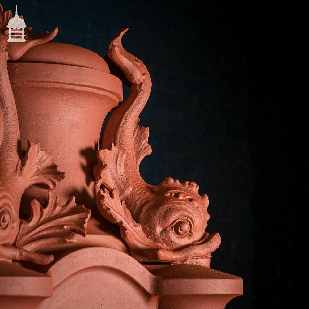 Pair Of Cast Iron London County Council Embankment Lamppost Bases Finished In Red Oxide Primer photo 30000.0