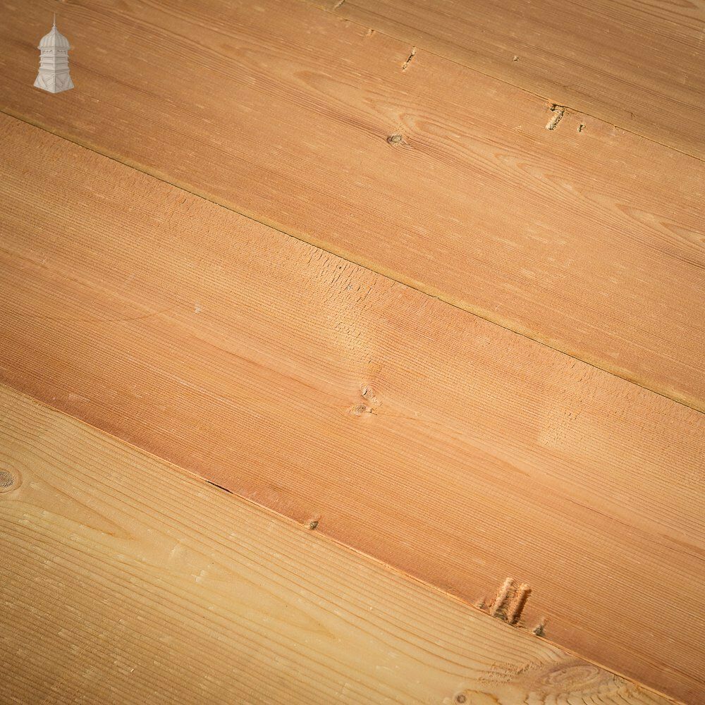 Batch Of 26 Square Metres Of 8" Inch Wide Pine Floorboards Cut From Floor Joists Salvaged From Norwich Castle photo Home Fixtures