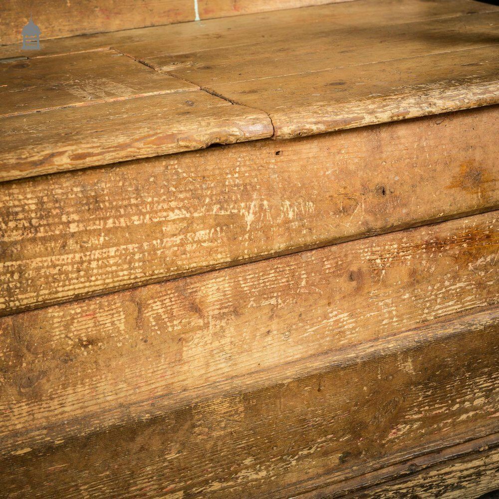 2760.0 Georgian Pine Welsh Bench Settle With Lift Up Seat Storage photo