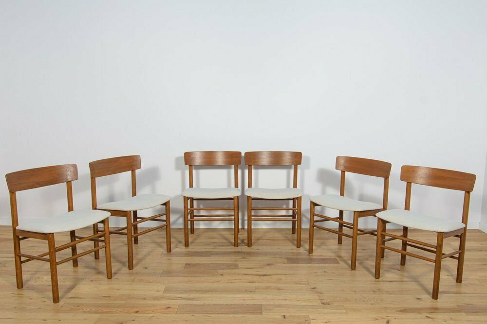 J39 Folkchairs Chairs By Børge Mogensen For Farstrup, 1950s, Set Of 6