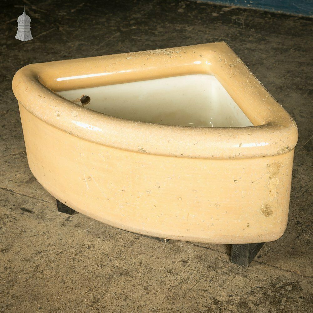 Period Cane And White Corner Trough Sink Planter photo for sale