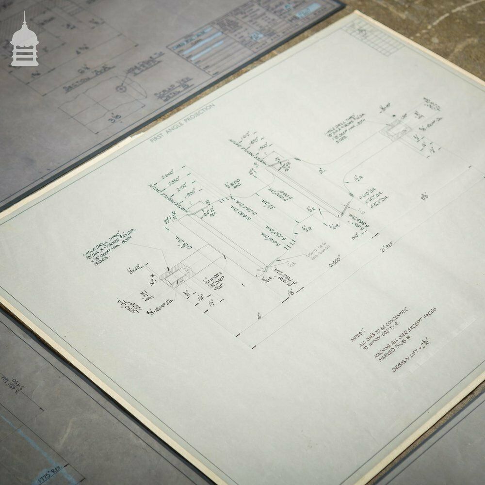 30 Pages Of Industrial Drawings Plans Schematics photo for sale