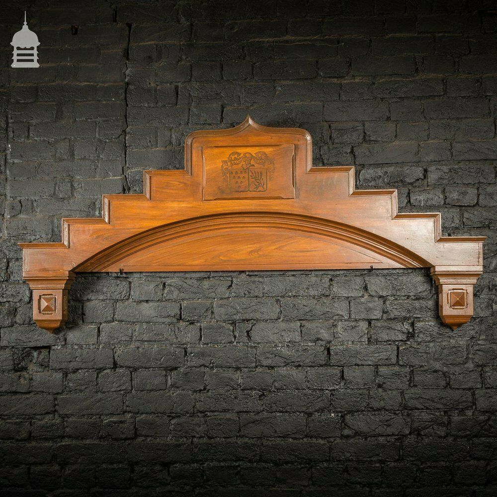 Home Fixtures Set Of 8 19th C Faux Painted Overdoors With Individual Crested Shield Designs photo
