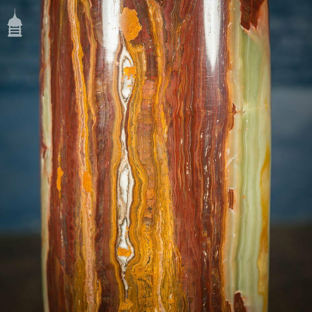 photo for sale High Quality Red Onyx Biedermeier Style Pedestal Column 5 Pieces