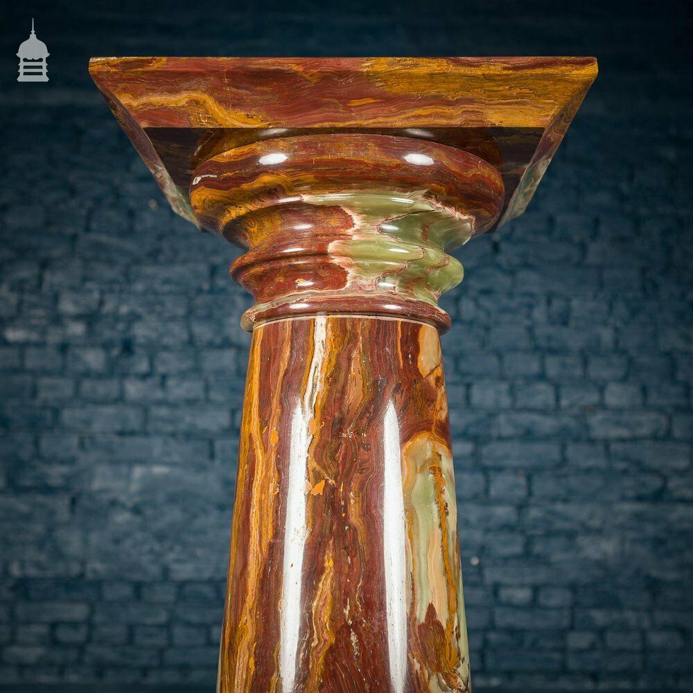 Home Decor High Quality Red Onyx Biedermeier Style Pedestal Column 5 Pieces photo