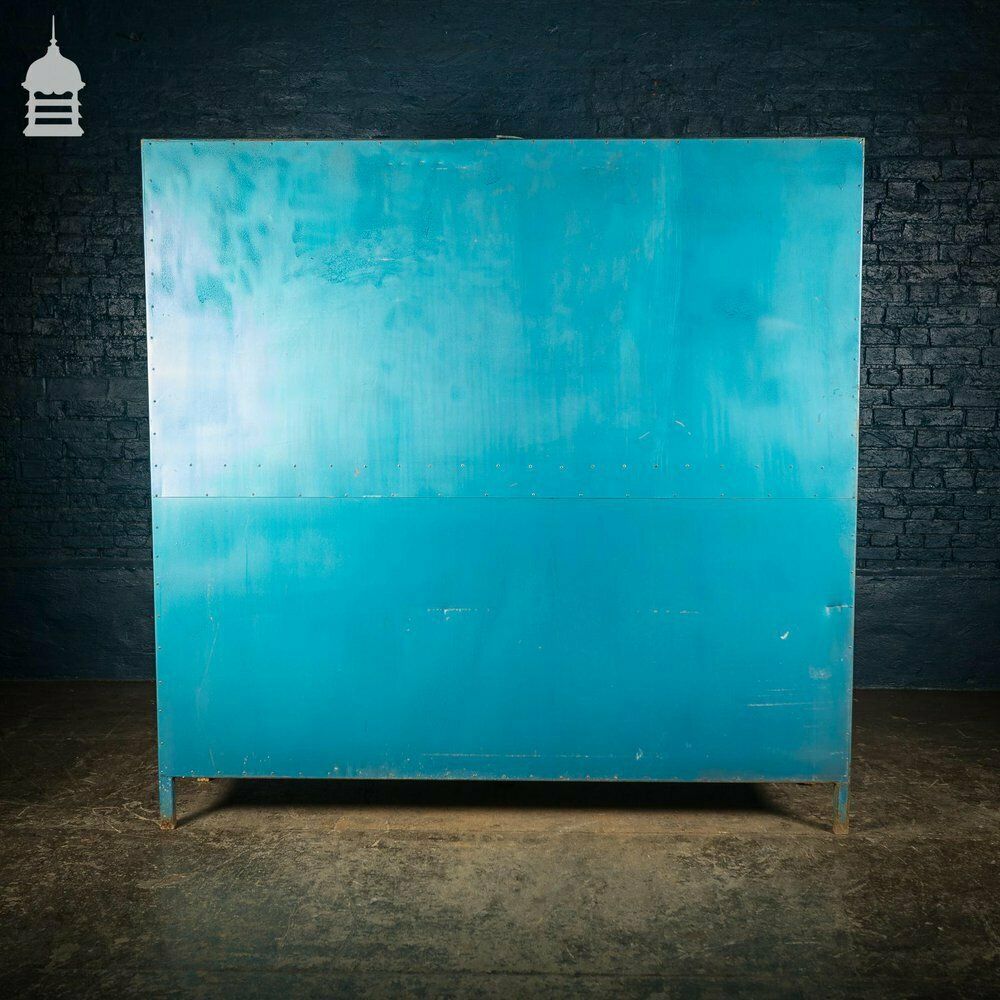 Large Blue Painted Metal Industrial Drying Cabinet Cupboard photo buy