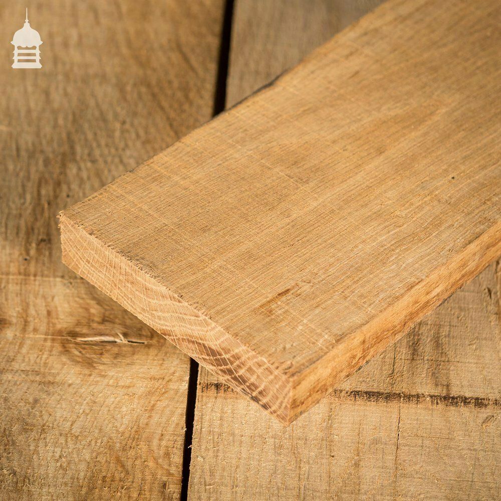 Batch Of 3 Square Metres Of Seasoned Sawn Finish Short Narrow Oak photo vintage