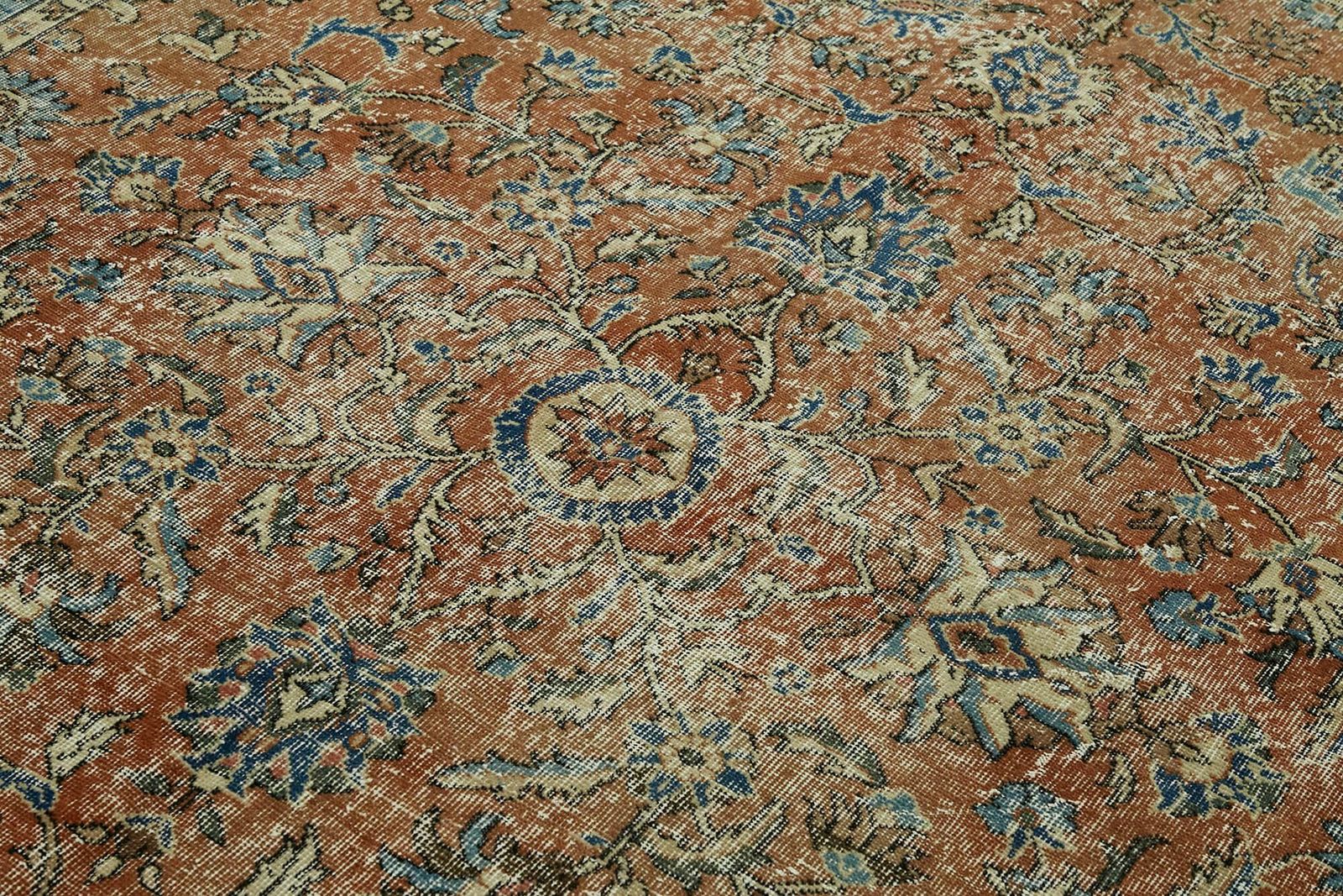 Handmade Anatolian Beige Turkish Vintage Area Rug 206 Cm X 305 Cm photo 720.0