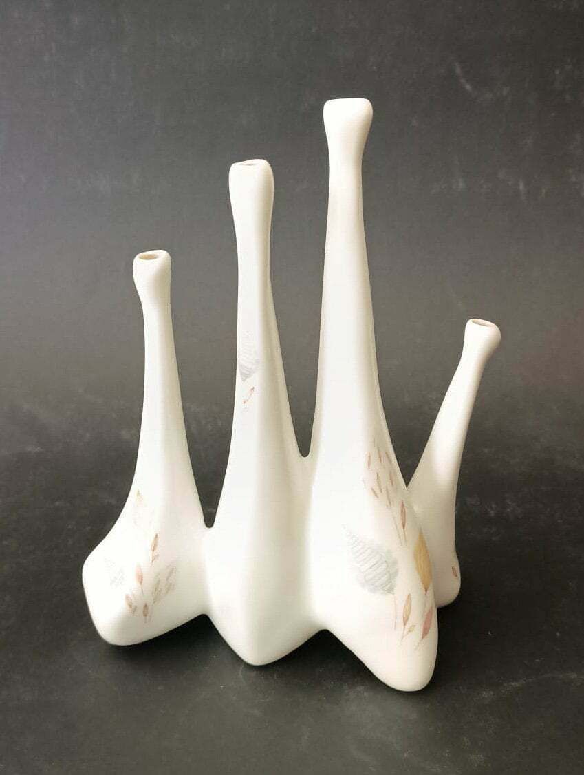 Antonia Campi Multi Vase Multi Vase White Ceramic Vase Sci Laveno Verbano 1950s photo furniture