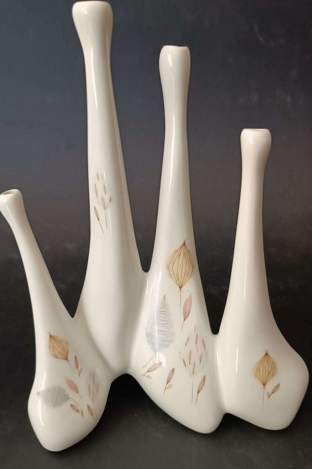 Antonia Campi Multi Vase Multi Vase White Ceramic Vase Sci Laveno Verbano 1950s photo for sale