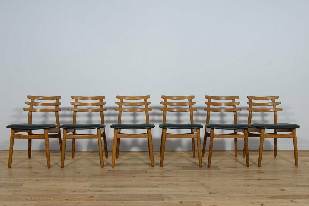 Mid Century Oak Dining Chairs By Poul Volther For Fdb Mobler, Denmark, 1960s, Set Of 6 photo 3736.0